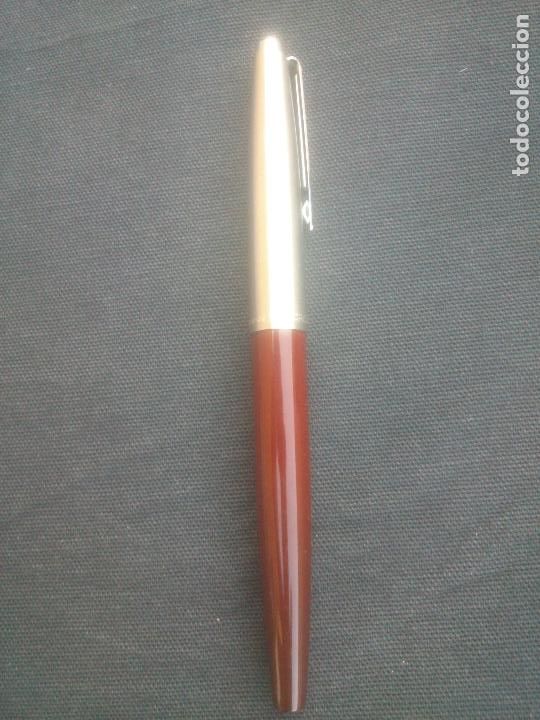 Plumas estilogr&aacute;ficas antiguas: PLUMA INOXCROM 77. MADE IN SPAIN. GRANATE. - Foto 2