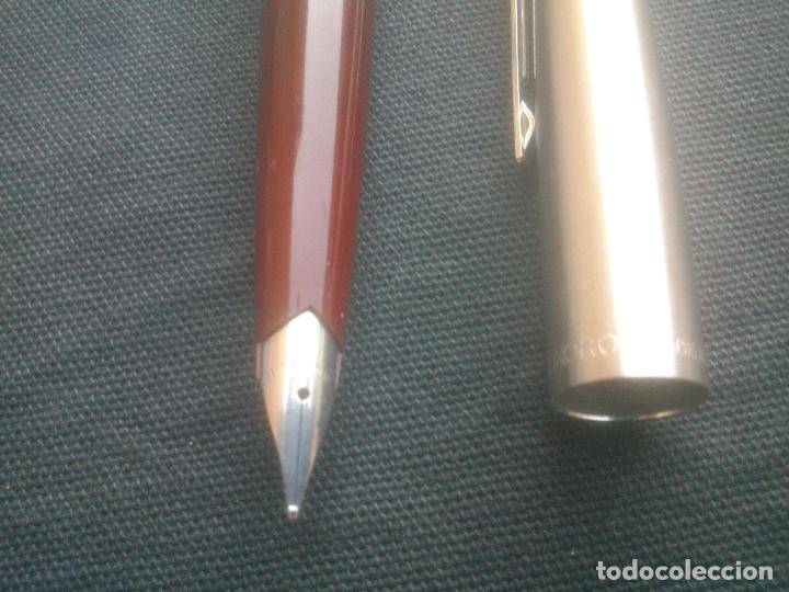 Plumas estilogr&aacute;ficas antiguas: PLUMA INOXCROM 77. MADE IN SPAIN. GRANATE. - Foto 4