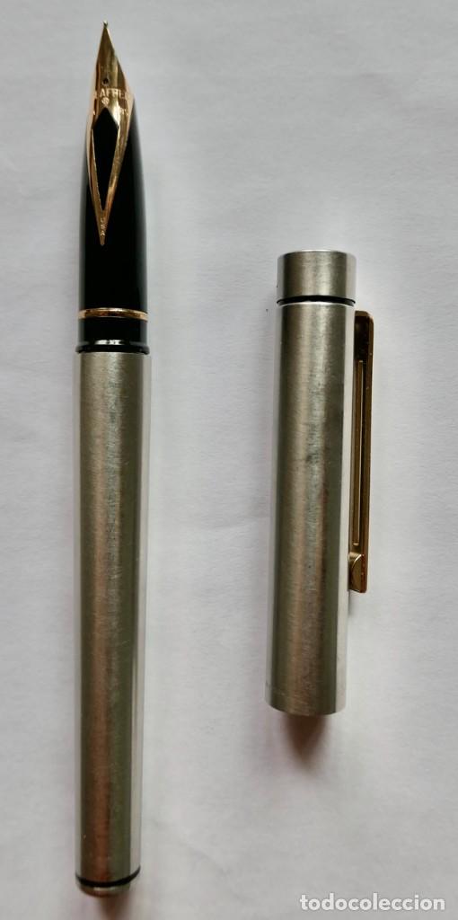 Plumas estilogr&aacute;ficas antiguas: SHEAFFER 585 14k USA PLATEADO - Foto 1