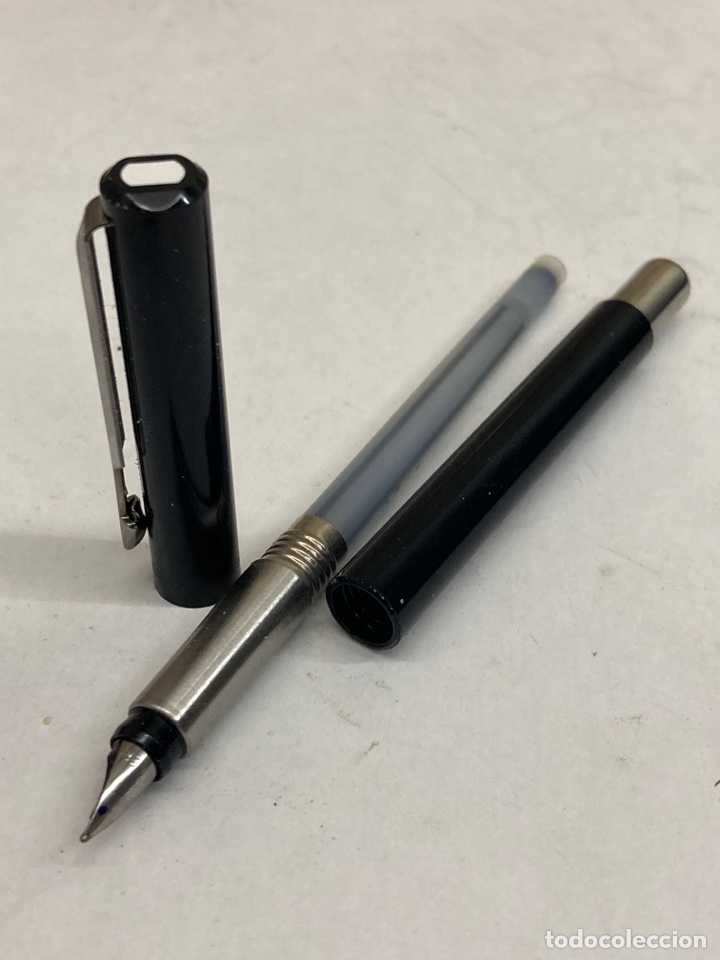 Plumas estilogr&aacute;ficas antiguas: Pluma Parker celuloide negro - Foto 2
