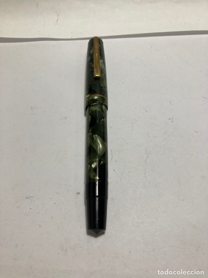 Penne stilografiche antiche: Pluma ERO marmolada plumin oro 585 a&ntilde;os 70