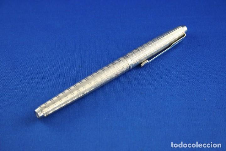Plumas estilogr&aacute;ficas antiguas: PLUMA PARKER PLATA 30 U - Foto 3