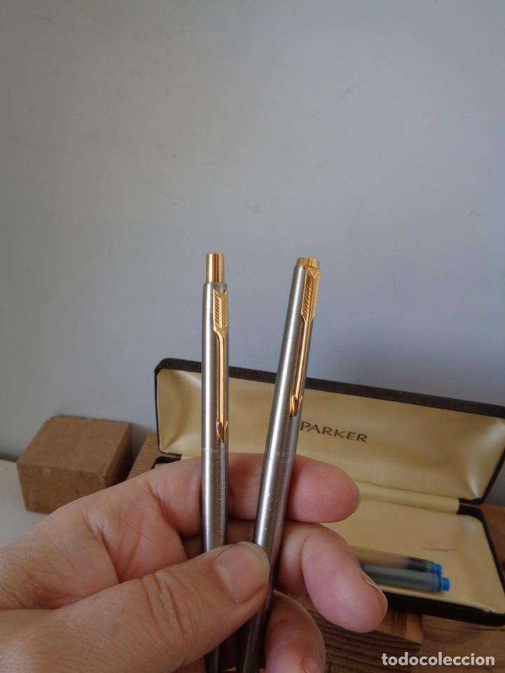 Plumas estilogr&aacute;ficas antiguas: &iexcl;&iexcl; ESTUCHE PARKER. : $ Made in USA. $ !! - Foto 3