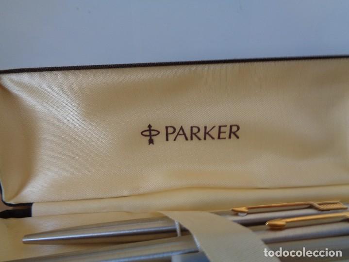 Plumas estilogr&aacute;ficas antiguas: &iexcl;&iexcl; ESTUCHE PARKER. : $ Made in USA. $ !! - Foto 4