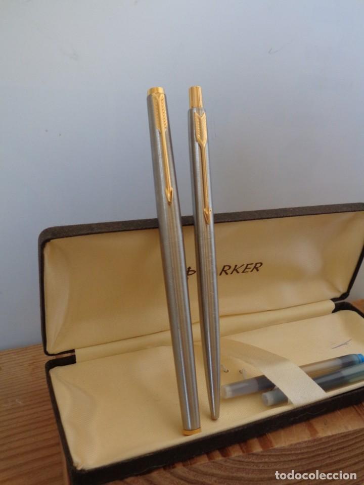 Plumas estilogr&aacute;ficas antiguas: &iexcl;&iexcl; ESTUCHE PARKER. : $ Made in USA. $ !! - Foto 6