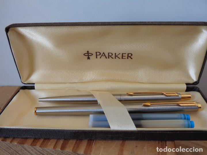 Plumas estilogr&aacute;ficas antiguas: &iexcl;&iexcl; ESTUCHE PARKER. : $ Made in USA. $ !! - Foto 7