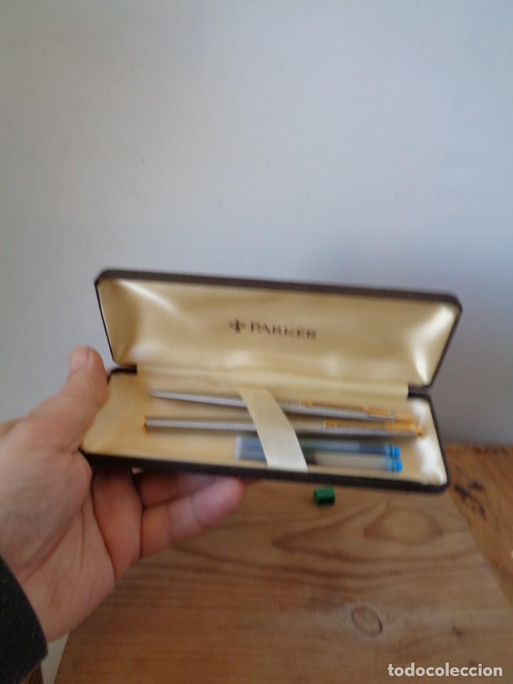 Plumas estilogr&aacute;ficas antiguas: &iexcl;&iexcl; ESTUCHE PARKER. : $ Made in USA. $ !! - Foto 10