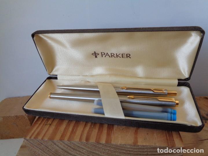 Plumas estilogr&aacute;ficas antiguas: &iexcl;&iexcl; ESTUCHE PARKER. : $ Made in USA. $ !! - Foto 11