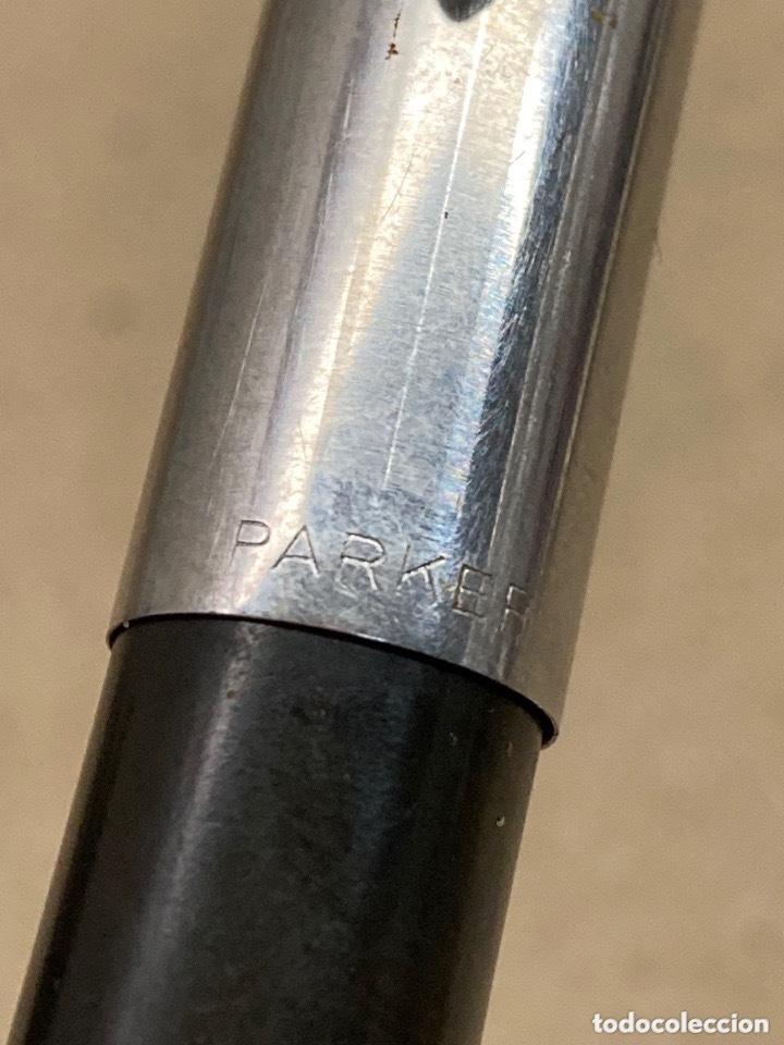 Plumas estilogr&aacute;ficas antiguas: Pluma Parker 21 cuerpo celuloide negro - Foto 4