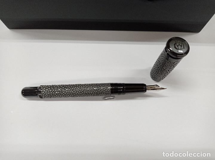 Plumas estilogr&aacute;ficas antiguas: ALFRED DUNHILL -SENTRYMAN- GREY SHAGREEN. Edici&oacute;n Limitada. - Foto 4