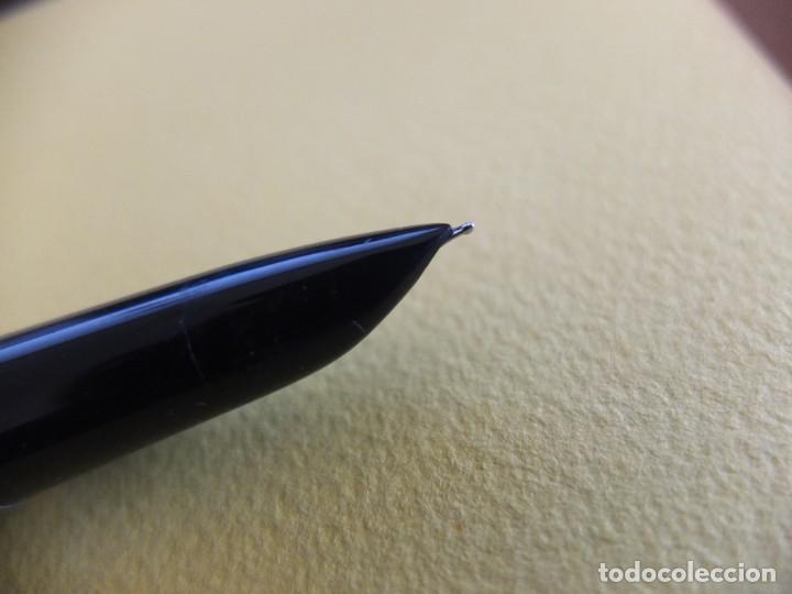 Plumas estilogr&aacute;ficas antiguas: Parker negra capuch&oacute;n de acero. - Foto 5