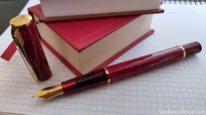 Plumas estilogr&aacute;ficas antiguas: Waterman Laureat - Rojo y Dorado - Foto 1
