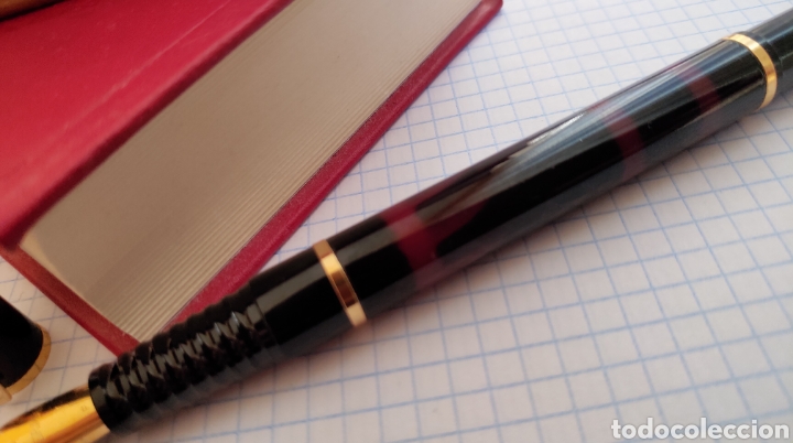 Plumas estilogr&aacute;ficas antiguas: Waterman Laureat - Marr&oacute;n y Dorado - Foto 2