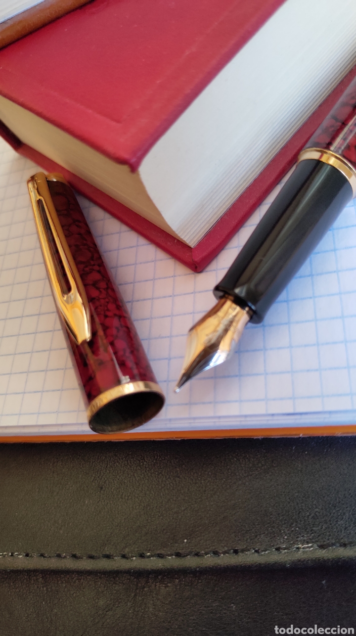 Plumas estilogr&aacute;ficas antiguas: Waterman H&eacute;misph&egrave;re - Marr&oacute;n y Dorado - Foto 3