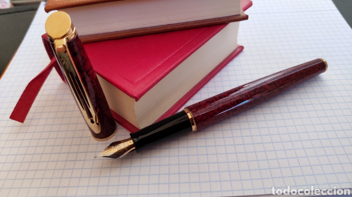 Plumas estilogr&aacute;ficas antiguas: Waterman H&eacute;misph&egrave;re - Marr&oacute;n y Dorado - Foto 1