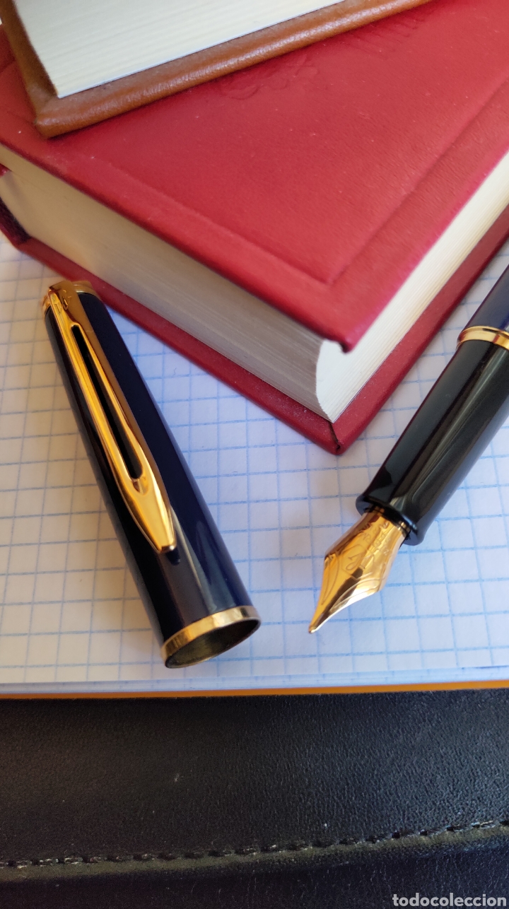 Plumas estilogr&aacute;ficas antiguas: Waterman H&eacute;misph&egrave;re - Azul y Dorado - Foto 3