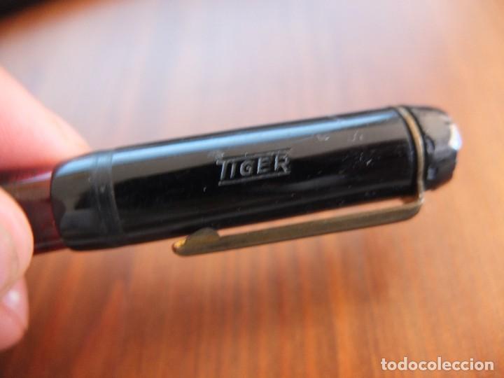 Plumas estilogr&aacute;ficas antiguas: Antigua pluma Tiger, plum&iacute;n onix 2297 - Foto 3