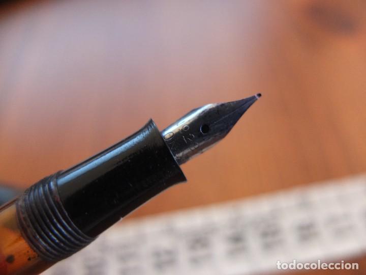 Plumas estilogr&aacute;ficas antiguas: Antigua pluma Tiger, plum&iacute;n onix 2297 - Foto 5