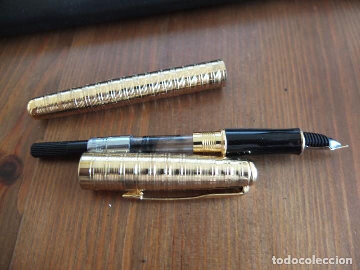 Plumas estilogr&aacute;ficas antiguas: PARKER ORO FACS&Iacute;MIL. SIN USAR - Foto 4
