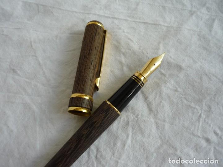 Plumas estilogr&aacute;ficas antiguas: Pluma estilogr&aacute;fica en madera DH M Daniel Hechter - Foto 8