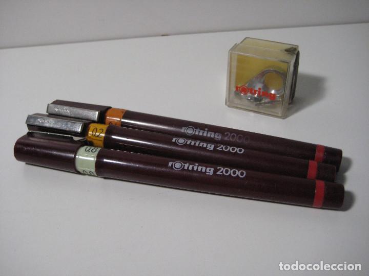 Plumas estilogr&aacute;ficas antiguas: ESTILOGRAFOS ROTRING 2000 Y ADAPTADOR COMPAS - Foto 1