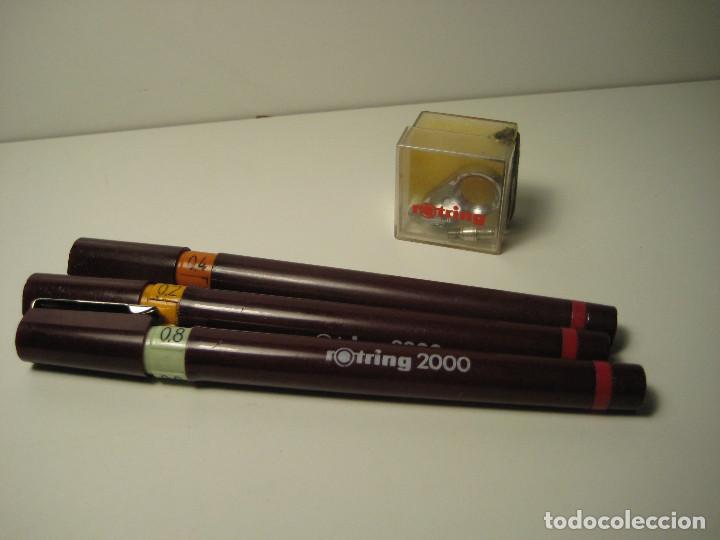 Plumas estilogr&aacute;ficas antiguas: ESTILOGRAFOS ROTRING 2000 Y ADAPTADOR COMPAS - Foto 2