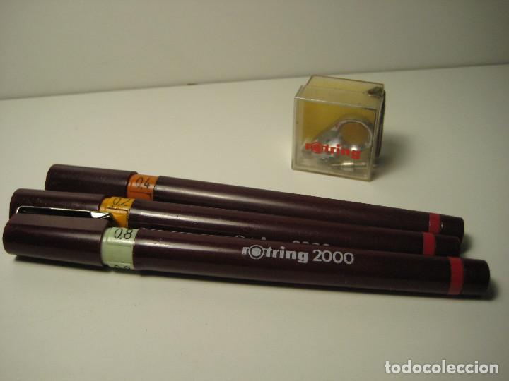 Plumas estilogr&aacute;ficas antiguas: ESTILOGRAFOS ROTRING 2000 Y ADAPTADOR COMPAS - Foto 3
