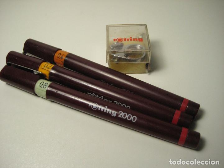 Plumas estilogr&aacute;ficas antiguas: ESTILOGRAFOS ROTRING 2000 Y ADAPTADOR COMPAS - Foto 7