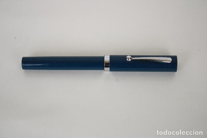 Plumas estilogr&aacute;ficas antiguas: pluma azul sheaffer - Foto 3