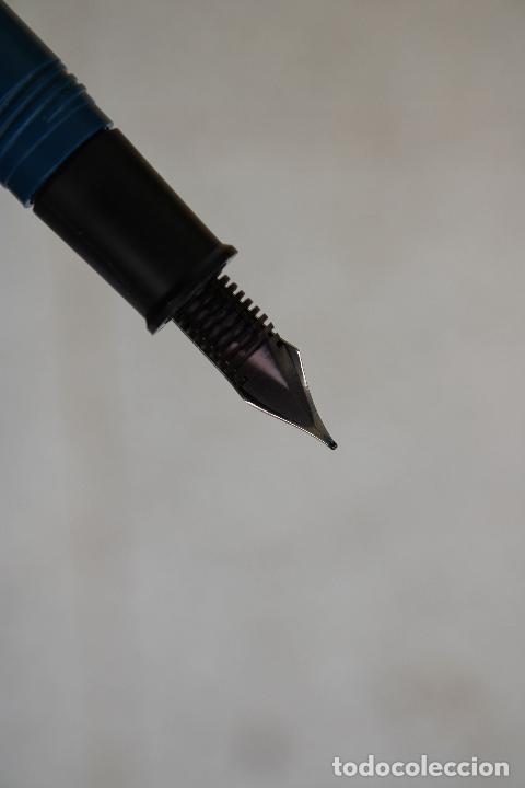 Plumas estilogr&aacute;ficas antiguas: pluma azul sheaffer - Foto 4