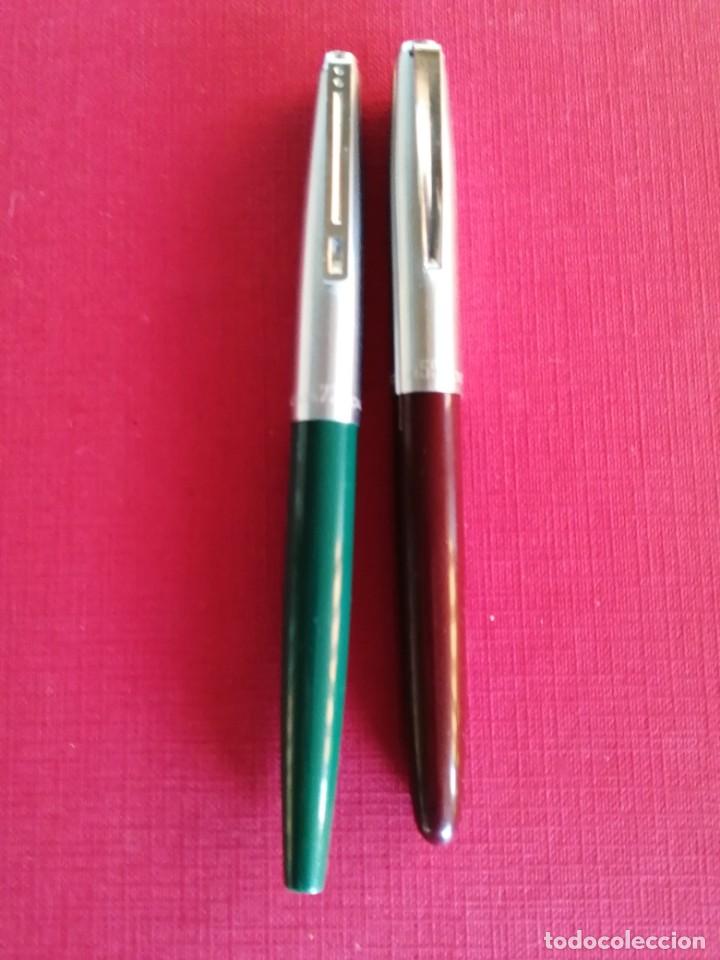 Plumas estilogr&aacute;ficas antiguas: 2 Plumas Estilogr&aacute;ficas Inoxcrom - Foto 2