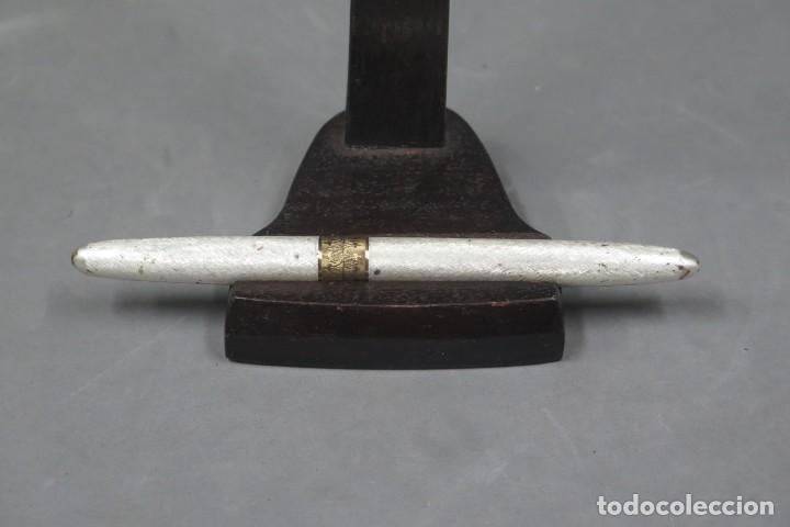 Plumas estilogr&aacute;ficas antiguas: PLUMA DE ESMALTE. &iquest;PLATA?. SHEAFFER. HACIA 1920 - Foto 1