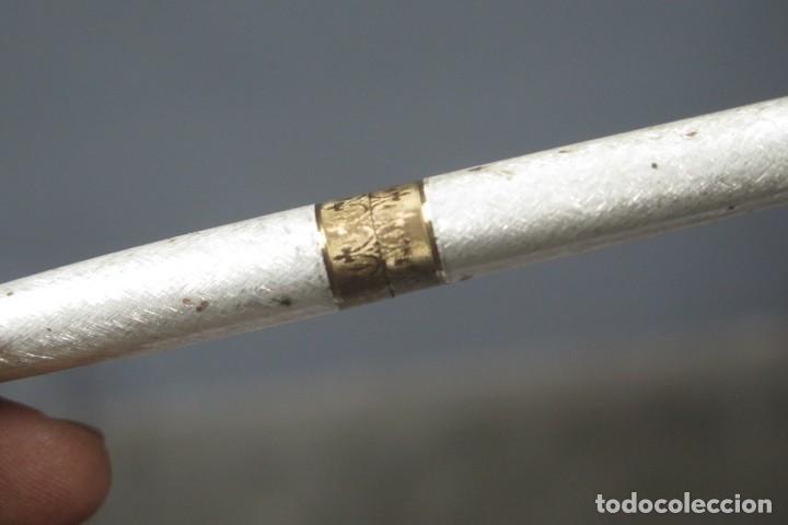 Plumas estilogr&aacute;ficas antiguas: PLUMA DE ESMALTE. &iquest;PLATA?. SHEAFFER. HACIA 1920 - Foto 2