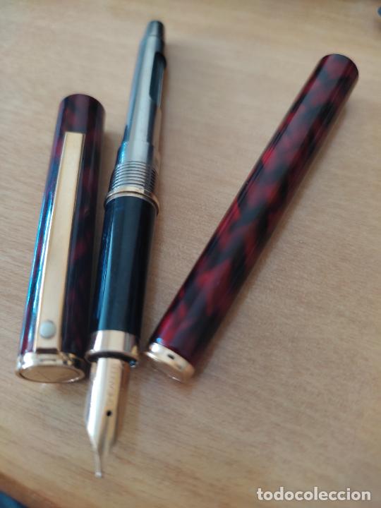 Plumas estilogr&aacute;ficas antiguas: SHEAFFER PLUMA LACADA 13,6 CM - Foto 2