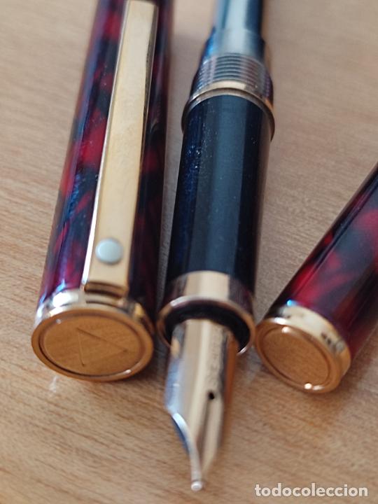 Plumas estilogr&aacute;ficas antiguas: SHEAFFER PLUMA LACADA 13,6 CM - Foto 3