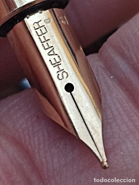 Plumas estilogr&aacute;ficas antiguas: SHEAFFER PLUMA LACADA 13,6 CM - Foto 6