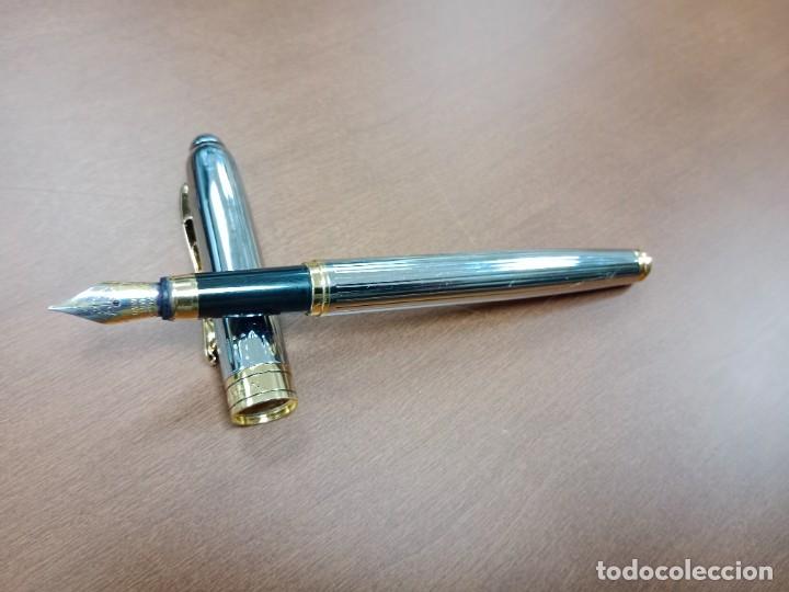 Alte F&uuml;llfederhalter: PLUMA ESTILOGRAFICA PIERRE BALMAIN - PLUMIN IRIDIO - GERMANY - DOBLE CONTRASTE MET&Aacute;LICO