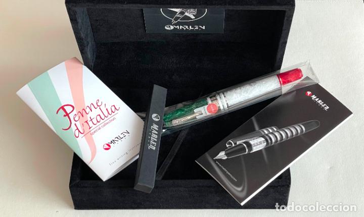 Plumas estilogr&aacute;ficas antiguas: MARLEN PENNE D&acute;ITALIA EDIZIONE SPECIALE AG 925, NUEVA, MADE IN ITALY