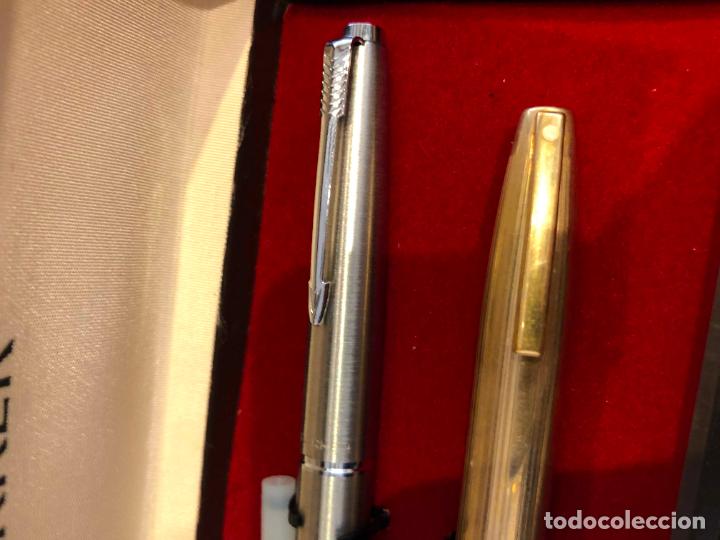 Plumas estilogr&aacute;ficas antiguas: CONJUNTO 2 PLUMAS UNA PARQUER Y OTRA SHEAFFER - Foto 2