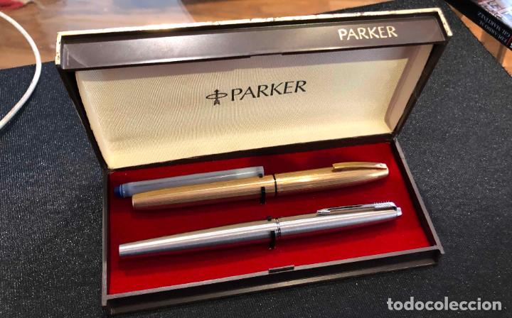 Plumas estilogr&aacute;ficas antiguas: CONJUNTO 2 PLUMAS UNA PARQUER Y OTRA SHEAFFER - Foto 1
