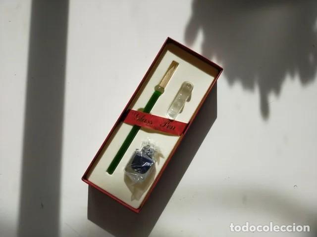 Plumas estilogr&aacute;ficas antiguas: Pluma de cristal vintage - Foto 4