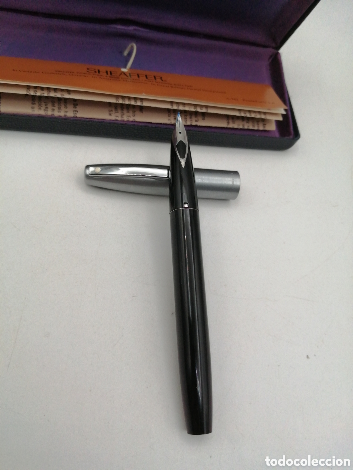 Plumas estilogr&aacute;ficas antiguas: Pluma estilogr&aacute;fica Sheaffer 440-medium - Foto 4