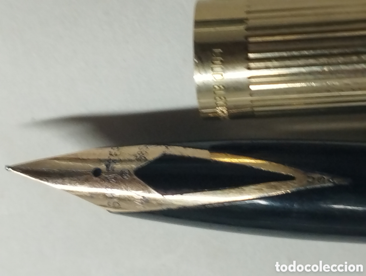 Plumas estilogr&aacute;ficas antiguas: Pluma Sheaffer gold electroplated - Foto 4