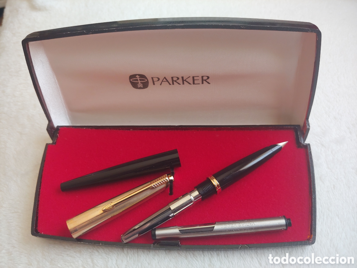Plumas estilogr&aacute;ficas antiguas: Pluma Parker oro 12K. - Foto 2