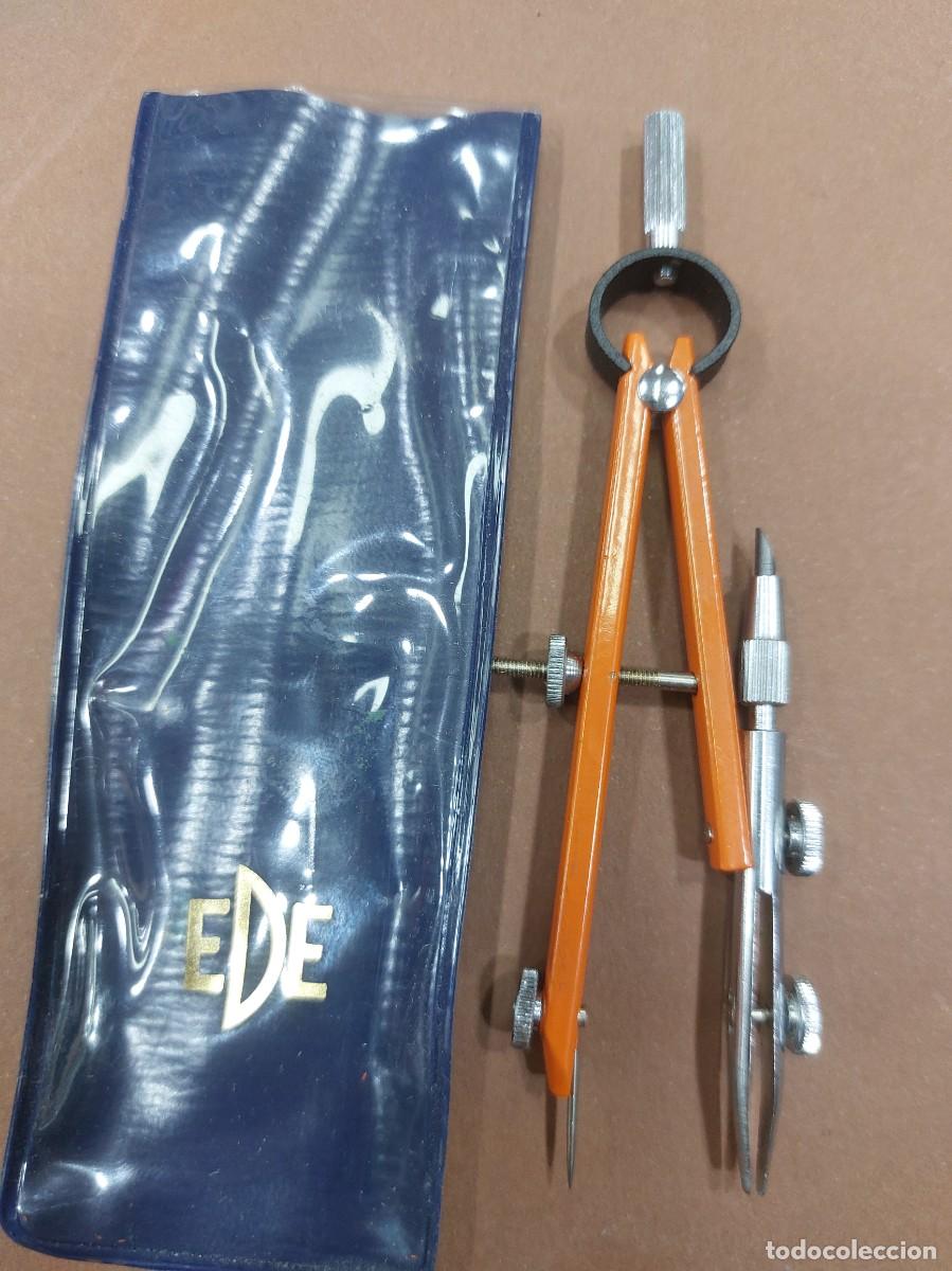 Plumas estilogr&aacute;ficas antiguas: compas ede VINTAGE maranja - Foto 1