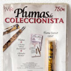Plumas estilográficas antiguas: PLUMA SUNSET 1950 - PLUMAS DE COLECCIONISTA EDILIBRO Nº 61 - EN BLISTER