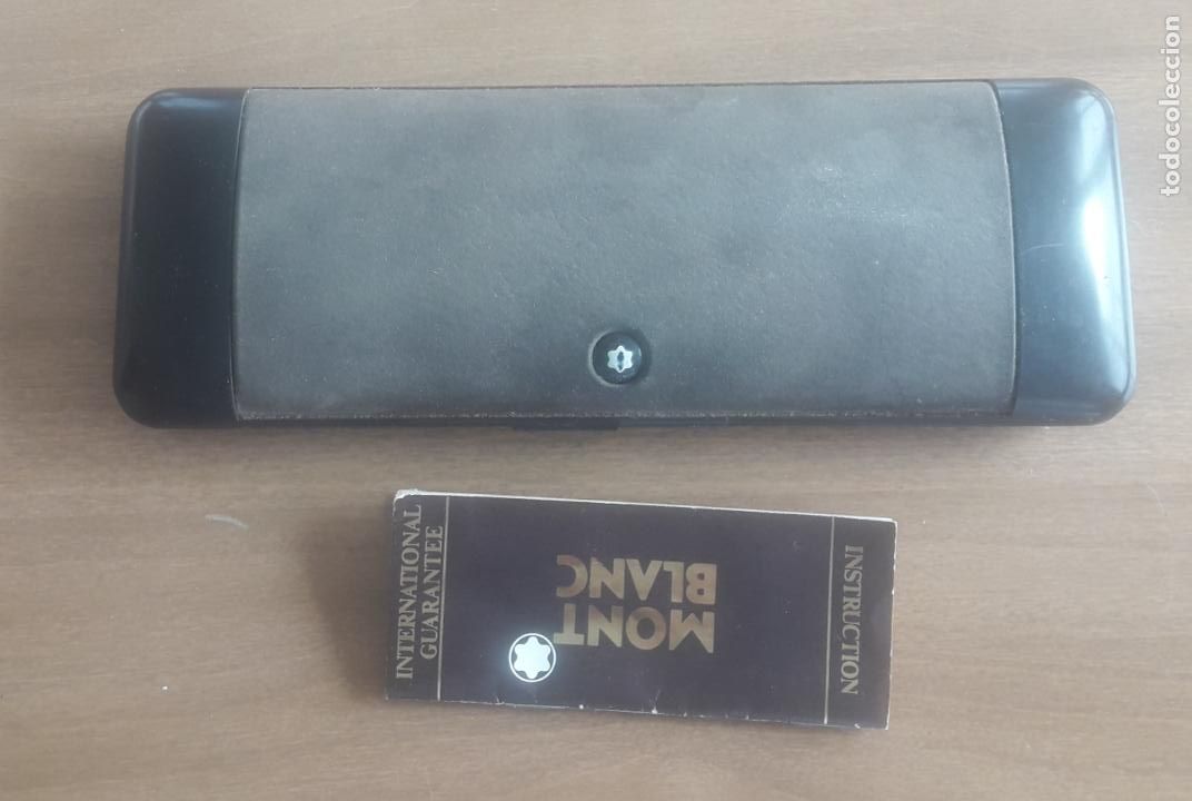 Plumas estilogr&aacute;ficas antiguas: Estuche vac&iacute;o Montblanc ORIGINAL GERMANY con garant&iacute;a y instrucciones