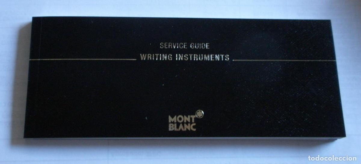 Plumas estilogr&aacute;ficas antiguas: LIBRO DE INSTRUCCIONES Y GARANTIA MONTBLANC - Foto 1