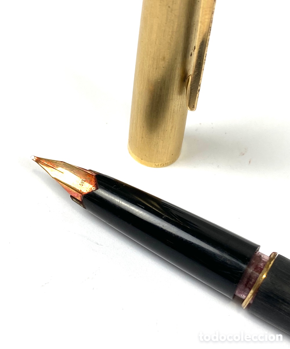 Plumas estilogr&aacute;ficas antiguas: PLUMA MONTBLANC 224, PLUMIN 585 - Foto 4