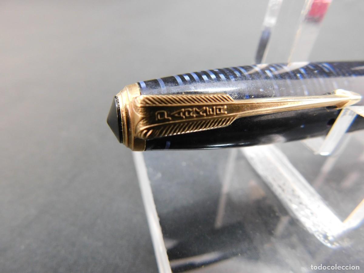 Plumas estilogr&aacute;ficas antiguas: PLUMA PARKER - VACUMATIC CANADA - 14K - Foto 4